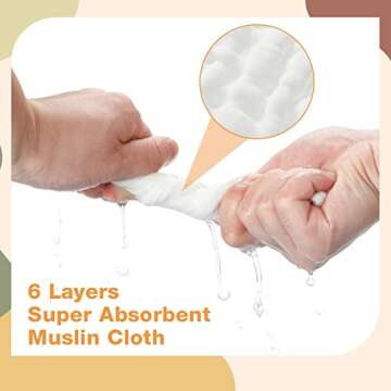 Reginary Adjustable White Muslin Baby Bibs for Newborns