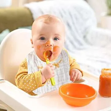 Reginary Adjustable White Muslin Baby Bibs for Newborns