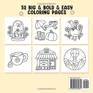 Stress Relief Coloring Book Bold Easy Designs Adults Kids