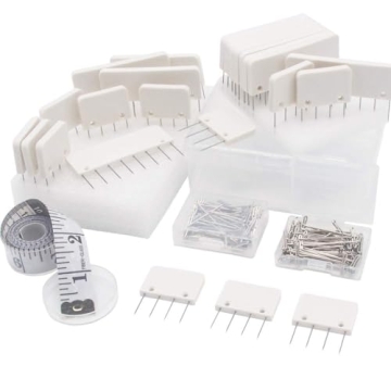 LAMXD Knit Blocking Pins Kit - 25 Pcs Blocking Tools for Knitting and Crochet