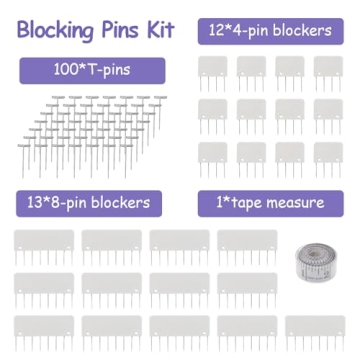 LAMXD Knit Blocking Pins Kit for Yarnwork Projects