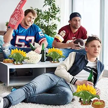 Tacosaurus Rex Dinosaur Taco Holder and Nachosaurus Nacho and Snack Dish Set