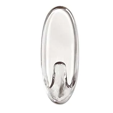 Command Medium Clear Wall Hooks Set with Adhesive Strips, Damage-Free Home Organization