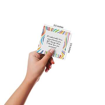 Dessie 60 Inspirational Cards With Envelopes 3.5x3.5. You Are Awesome Seals for Appreciation, Encouragement,Gratitude, Positive Affirmations, Thoughtful Gifts. Post-it Note Size.