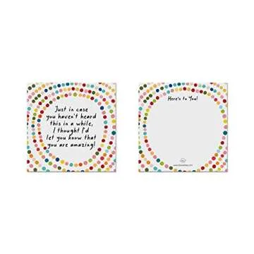 Dessie 60 Inspirational Cards With Envelopes 3.5x3.5. You Are Awesome Seals for Appreciation, Encouragement,Gratitude, Positive Affirmations, Thoughtful Gifts. Post-it Note Size.