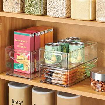 iDesign Plastic Food Storage Bin Set - Kitchen Organization Solution