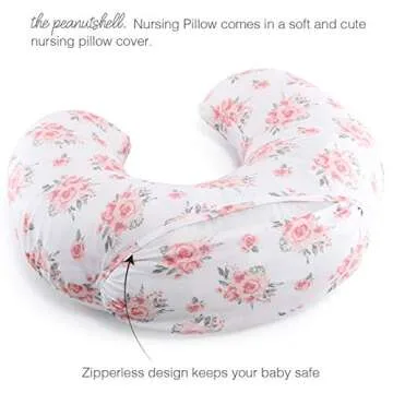 The Peanutshell Nursing Pillow - Charming Pink Floral Support