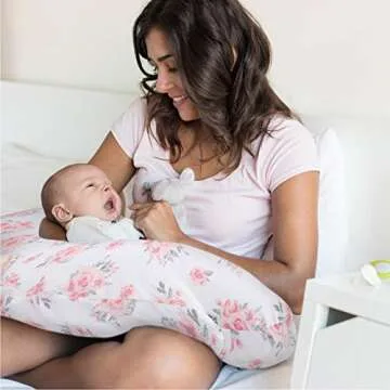 The Peanutshell Nursing Pillow - Charming Pink Floral Support
