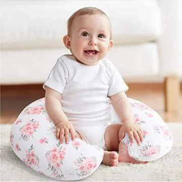 The Peanutshell Nursing Pillow - Charming Pink Floral Support