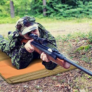 XaegisTac SA-91 Shooting Mat, Padded, Tactical, Durable, Non-Slip, for Long Distance or Prone Compet...