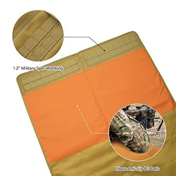XaegisTac SA-91 Shooting Mat, Padded, Tactical, Durable, Non-Slip, for Long Distance or Prone Competition, Hunting Accessories
