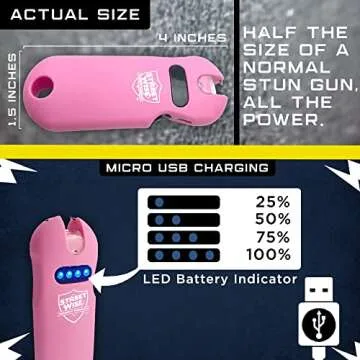 Compact Mini Stun Gun Keychain for Personal Safety