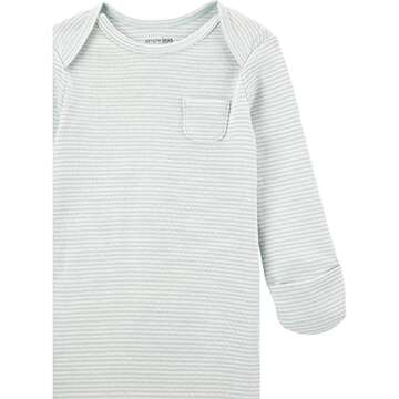 Simple Joys by Carter's Unisex Baby 3-pack Neutral Cotton Sleeper Gown Wearable Blanket, Avocados/He...