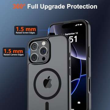 SUPFINE Magnetic iPhone 16 Pro Max Case with 10 FT Protection