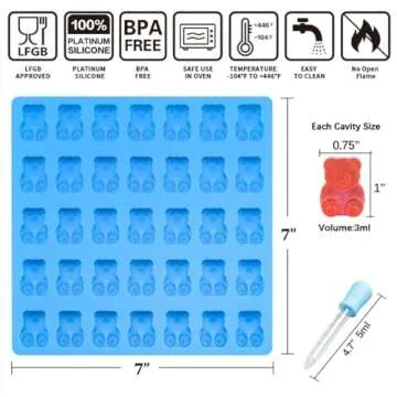 CAKETIME Gummy Bear Molds - Fun & Safe Candy Molds