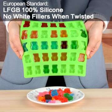 CAKETIME Gummy Bear Molds - Fun & Safe Candy Molds