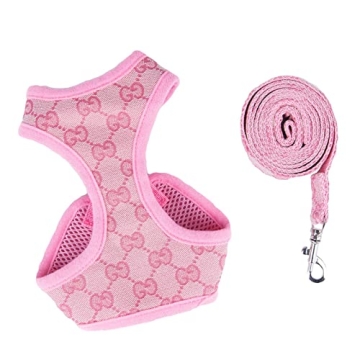 VINGVO Dog Chest Harness Leash, Pet Harness Leash Breathable Escape Proof Safe Adjustable Polyester ...