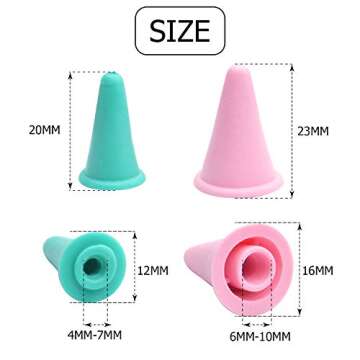 BoNaYuanDa 20 Pcs Knit Knitting Needles Point Protectors/Stoppers 2 Sizes for Knitting Craft(Needles...