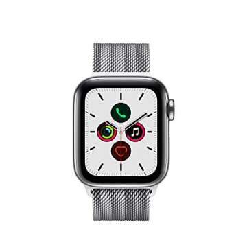 Apple Watch Series 5 (GPS + Cellular, 40mm) - ​ Stainless Steel Case with Milanese Loop
