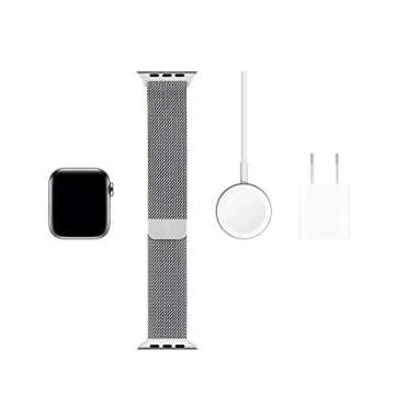 Apple Watch Series 5 (GPS + Cellular, 40mm) - ​ Stainless Steel Case with Milanese Loop