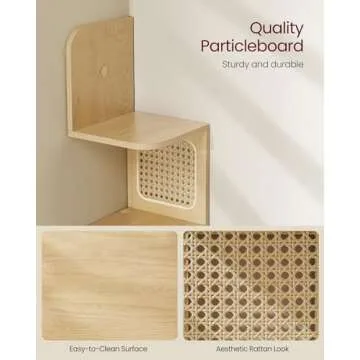 Stylish VASAGLE 5-Tier Corner Shelf for Small Spaces