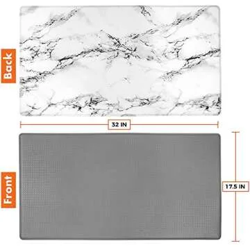 OPUX Anti Fatigue Kitchen Floor Mat, Reversible Cushioned Memory Foam Kitchen Rug Pad, Waterproof No...