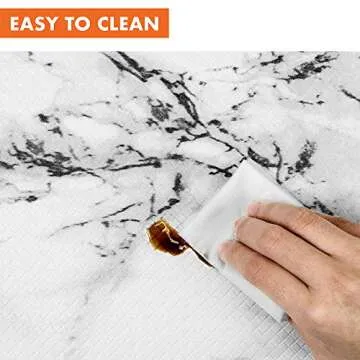 OPUX Anti Fatigue Kitchen Floor Mat, Reversible Cushioned Memory Foam Kitchen Rug Pad, Waterproof Non-Slip Padded Comfort Standing Mat for Office Laundry Home, 32x17 (Marble Gray)