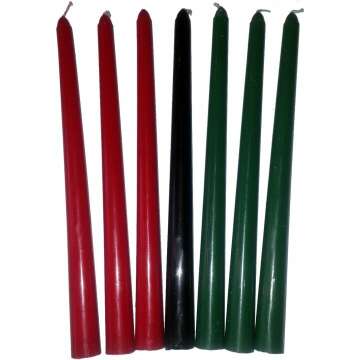 Kwanzaa 365 Candle Set - Celebrate Kwanzaa with 7 Vibrant Candles