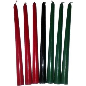 Kwanzaa 365 Candle Set - 7 Vibrant Candles for Celebration