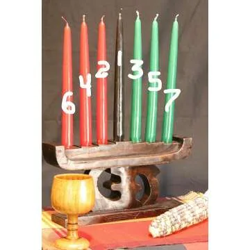 Kwanzaa 365 Candle Set - 7 Vibrant Candles for Celebration