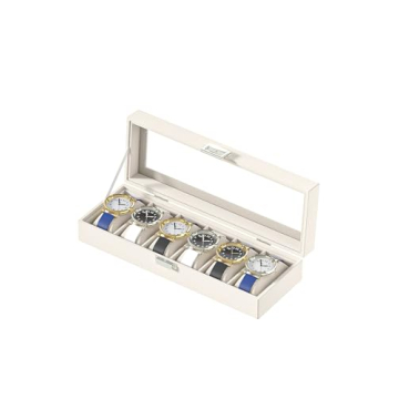 Stylish Adugay Leather Watch Display Case - 6 Slot Organizer
