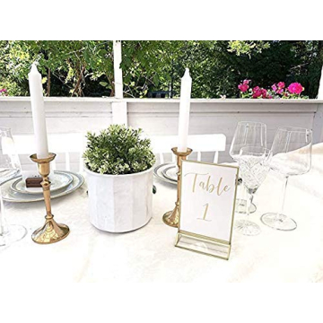 Elegant UNIQOOO Acrylic Sign Holders with Golden Border