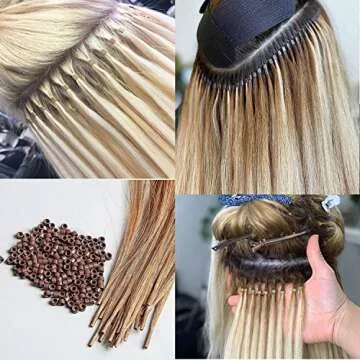 Amesun 2500PCS Silicone Micro Link Rings for Hair Extensions