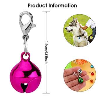 Molain 10 Pcs Cat Dog Collar Bells, Jingle Bell for Cat Collar,Dog Collar Charms,Colourful Pet Small...
