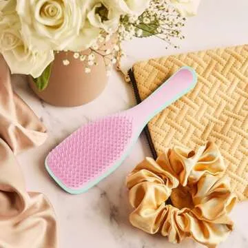 Tangle Teezer Fine & Fragile Ultimate Detangler Brush, Dry & Wet Hair Brush to Detangle & Reduce Breakage, Marshmallow Pink & Mint