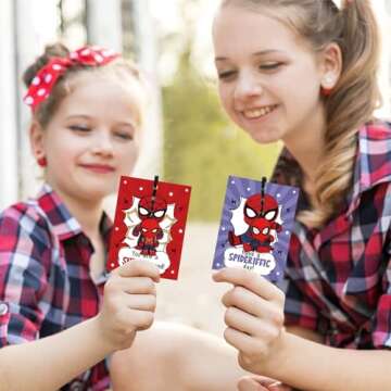 Dyatgerttide 24 Pack Valentines Day Cards for Kids with Key Chains for Valentine's Classroom Exchange, Valnetine's Day Gifts for Kids Party Favor, Game Prizes