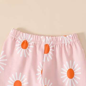 ADXSUN Newborn Baby Girl Summer Clothes Ribbed Romper+Striped/Floral/Cow Flared Pants Infant Outifts 0-18 Months