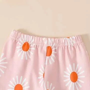 ADXSUN Newborn Baby Girl Summer Clothes Ribbed Romper+Striped/Floral/Cow Flared Pants Infant Outifts 0-18 Months