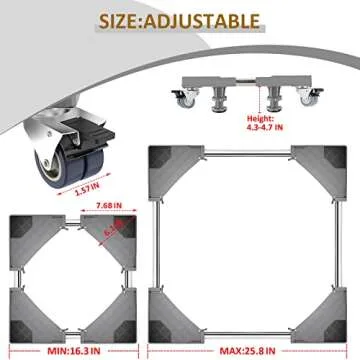sanyi Mobile Fridge Stand Base with Wheels for Efficient Use