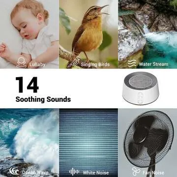 White Noise Machine with 14 Soothing Sounds