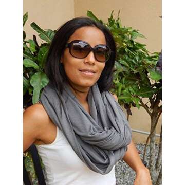 Nursing Scarf for Breastfeeding | Infinity Nursing Cover Hides Back for Privacy