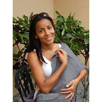 Nursing Scarf for Breastfeeding | Infinity Nursing Cover Hides Back for Privacy