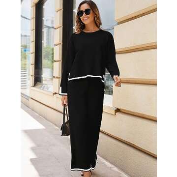 Stylish Himosyber Women's 2 Piece Sweater Sets for Casual Comfort