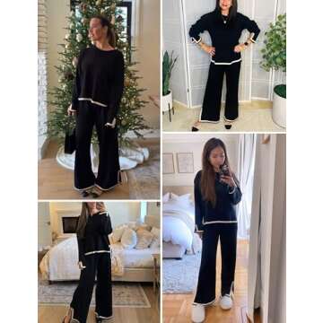 Stylish Himosyber Women's 2 Piece Sweater Sets for Casual Comfort