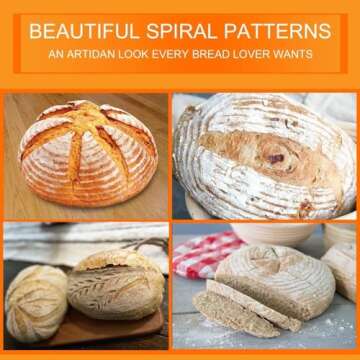 HOMEDISIAC Banneton Bread Proofing Basket Set for Sourdough