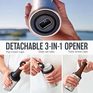 Huski Beer Cooler 2.0 | NEW | Premium Can and Bottle Holder | Triple Insulated Marine Grade Stainless Steel | Detachable 3-in-1 Opener | Works as a Tumbler | Best Gifts for Beer Lovers (Powder Pink)