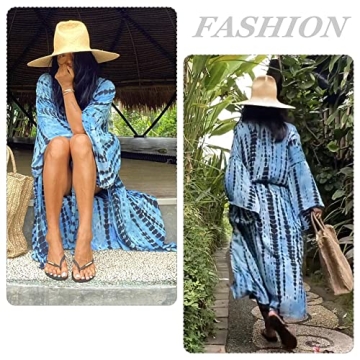 Stylish Women's Beach Coverups Long Kimono Robe for Summer Fun