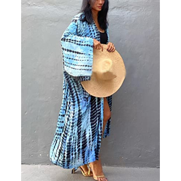 Stylish Women's Beach Coverups Long Kimono Robe for Summer Fun