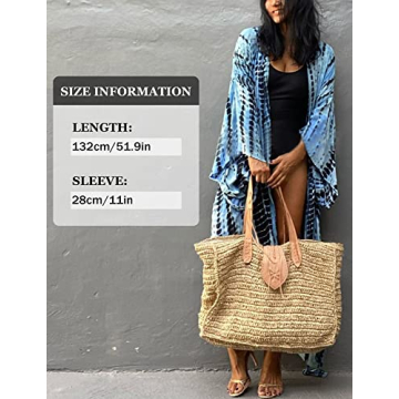 Stylish Women's Beach Coverups Long Kimono Robe for Summer Fun