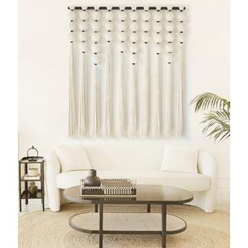 IOWER Large Macrame Wall Hanging Macrame Wall Decor Sphericity Cotton Textile Wall Hanging Boho Wall Decor Art Fiber Yarn Art Handmade 39" Wx39 L